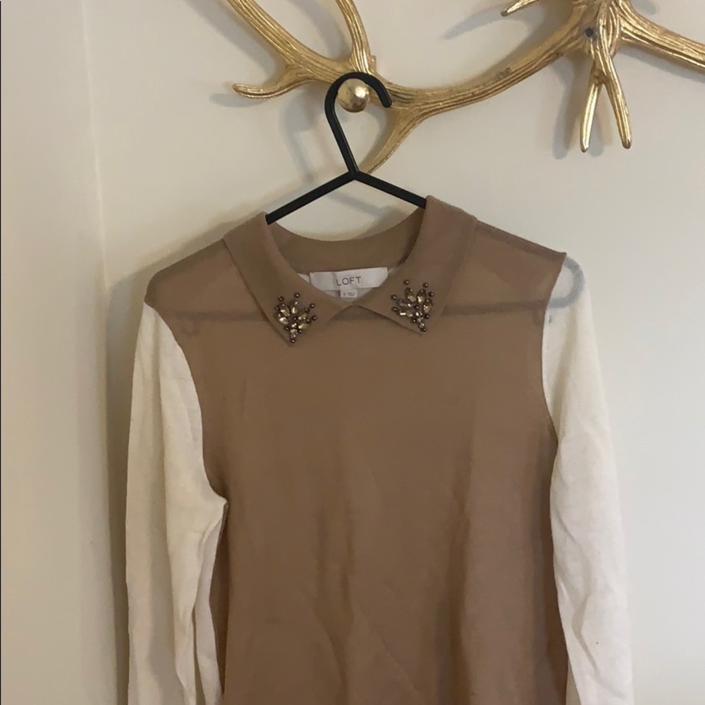 LOFT jeweled sweater